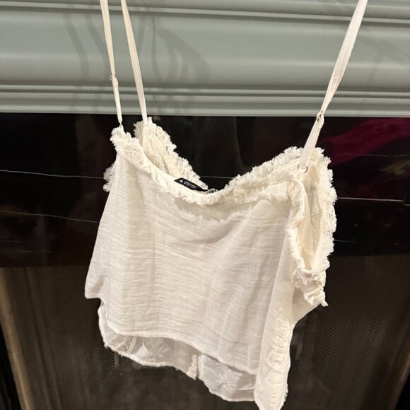 Zara EMBROIDERED COTTON GAUZE TOP Size Small - Picture 5 of 8